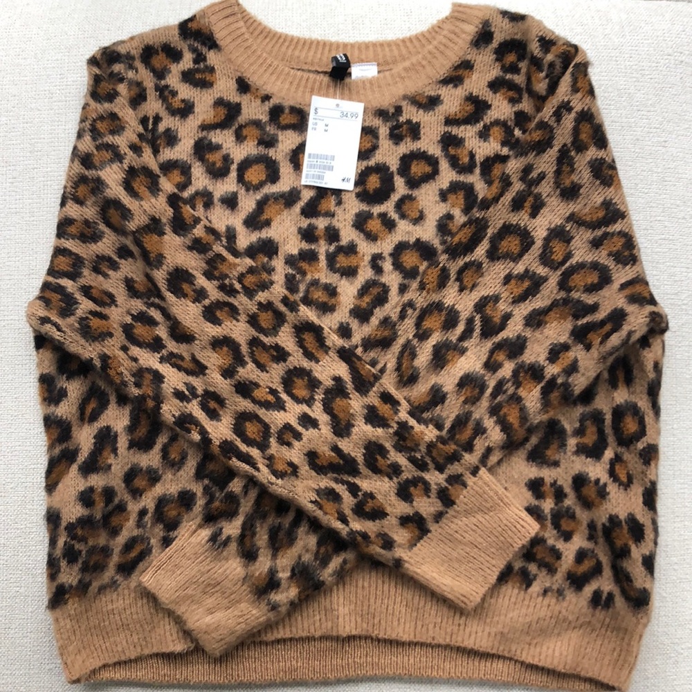 H&M Divided Leopard Print Sweater